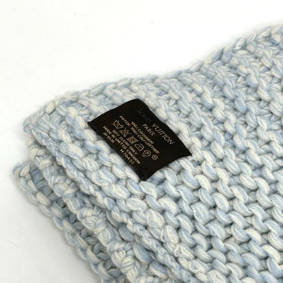 LOUIS VUITTON M70433 Braid Scarf Cashmere blue - Picture 8 of 14